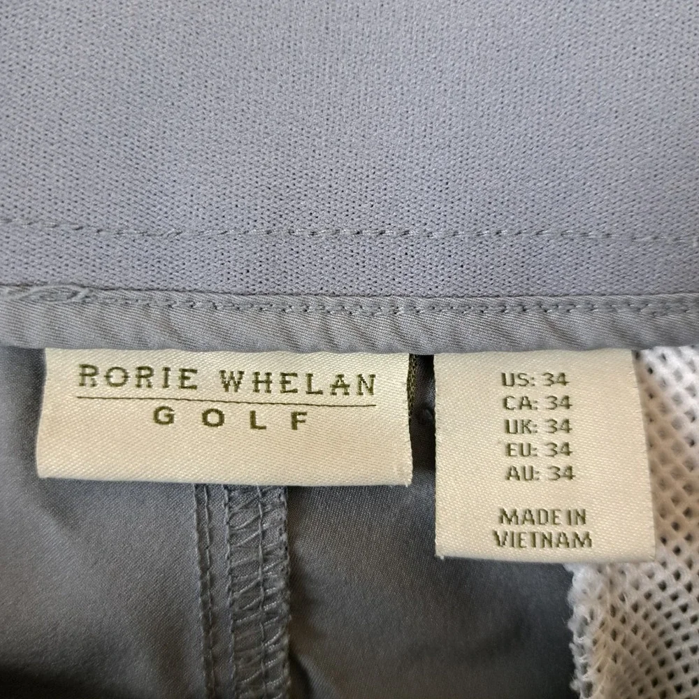 Men's Rorie Whelan Golf Shorts Gray Lightweight Size 34